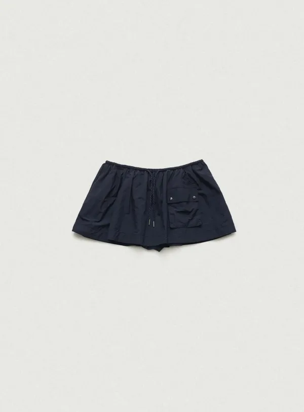 Leon Wind Drawstring Skirt_Navy