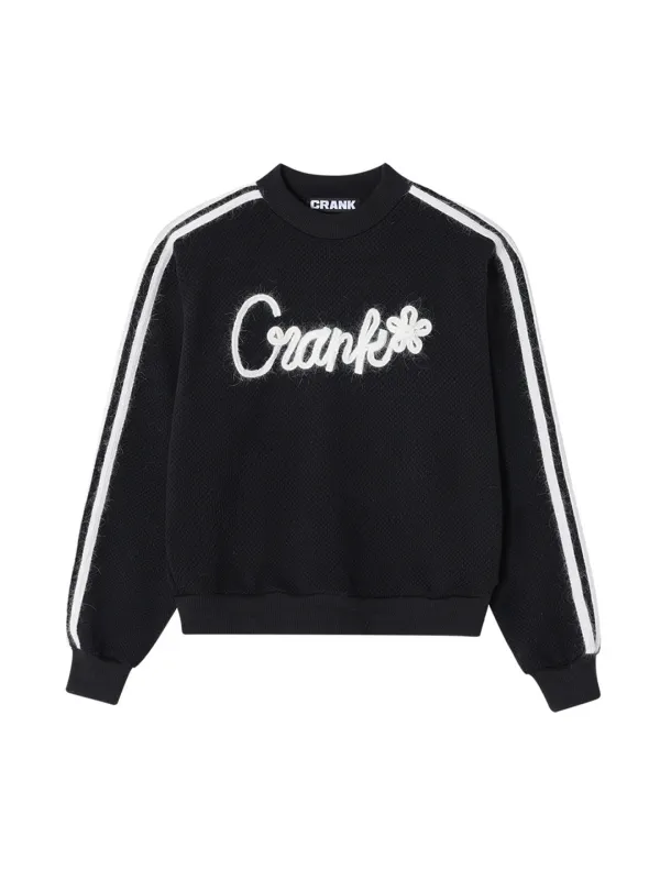 ANGORA LINE FLOWER KNITWEAR_BLACK