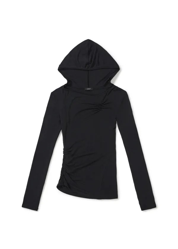 DART-DETAIL HOODIE (DARK GREY)