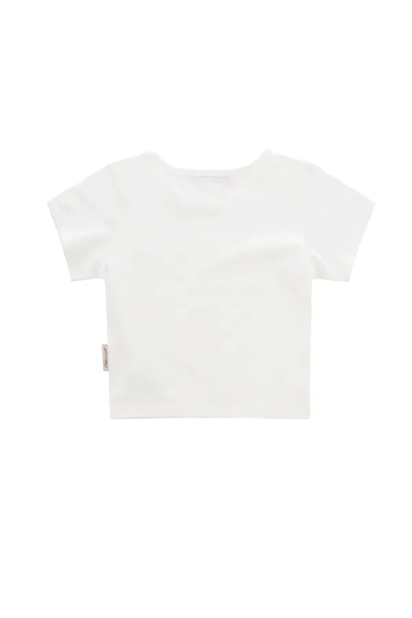 MONO ROUND NECK T-SHIRTS  WHITE
