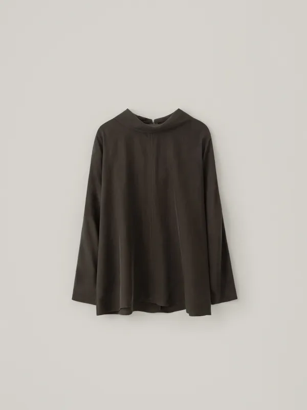 [10.8 예약 배송] Rowan Cupra Blouse - Dark Brown - CHE-SEOUL