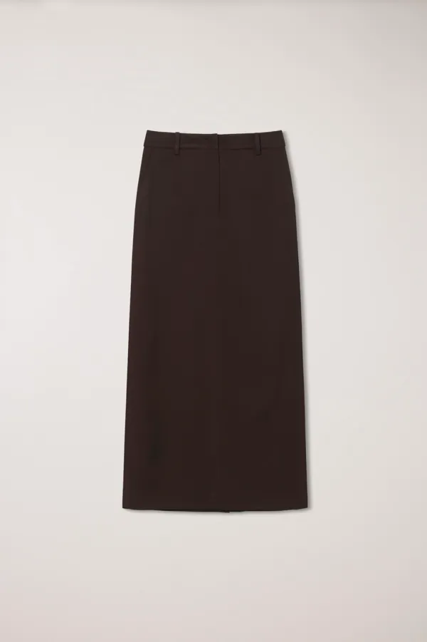 H-LINE LONG SKIRT BROWN_UDSK6C208W2