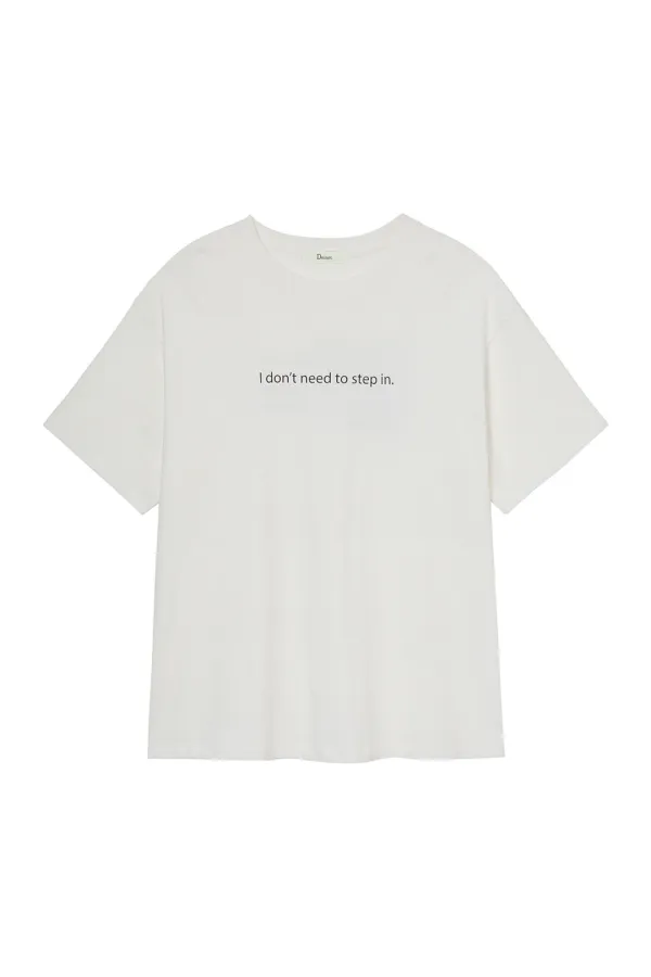 [DJ PARK] I DON\'T NEED TO STEP IN T-SHIRT IN WHITE