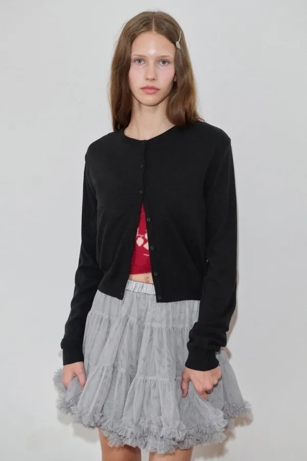 Sinoon Logo Cardigan (Black)