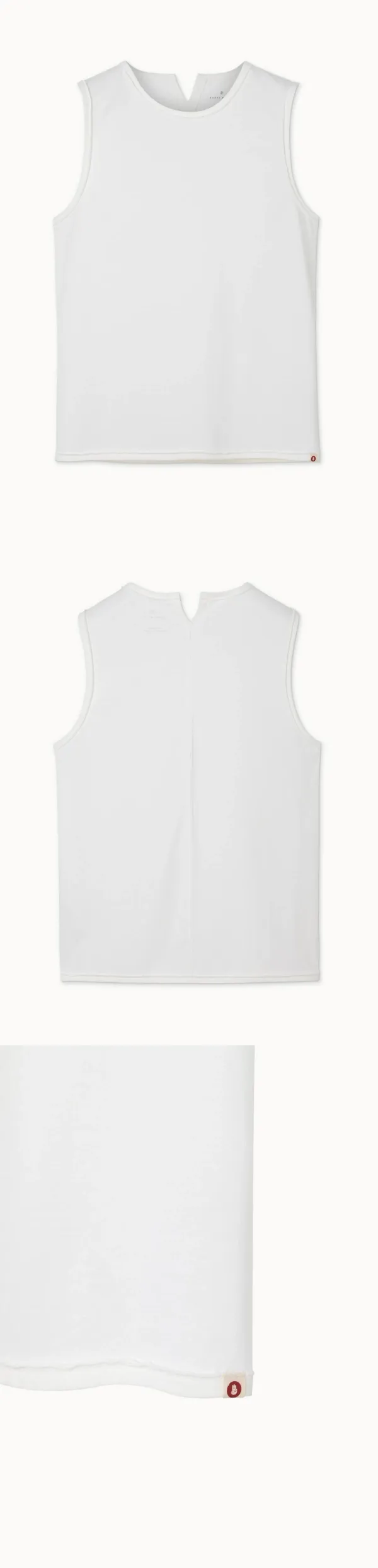 V slit sleeveless (Unisex)_Star White