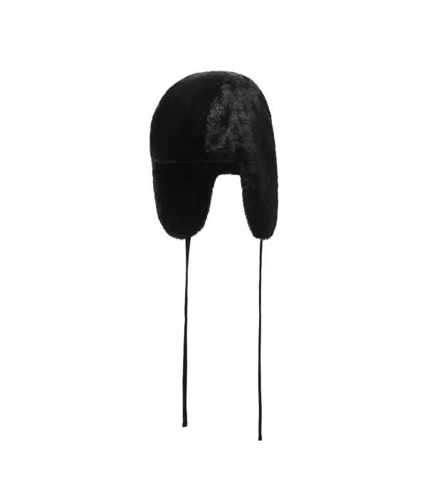 fur earcap beanie[black]