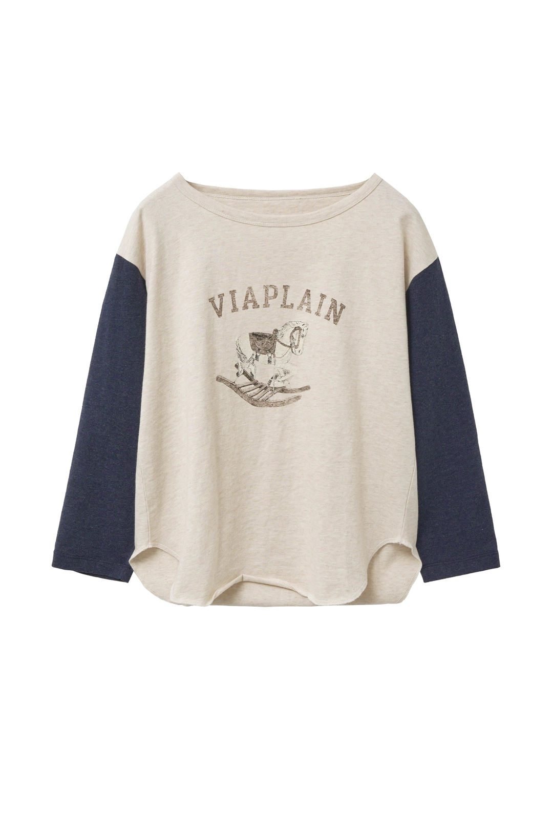 비아플레인 Via Ponny long sleeve T-shirt (Multi navy) 상품 이미지 1