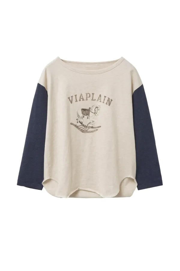 Via Ponny long sleeve T-shirt (Multi navy)