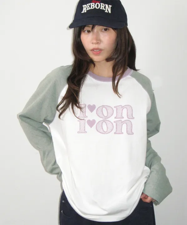 [10/2 순차배송] FADED LOGO RAGLAN LONG SLEEVE GREEN