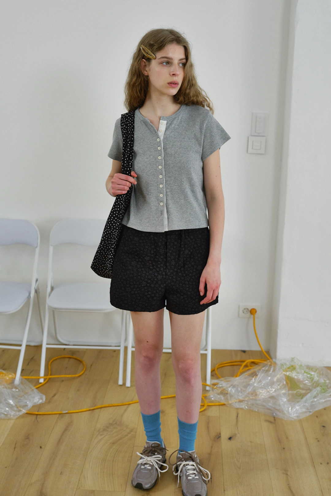 브렌다 브렌든 baker embo shorts - black 상품 이미지 2