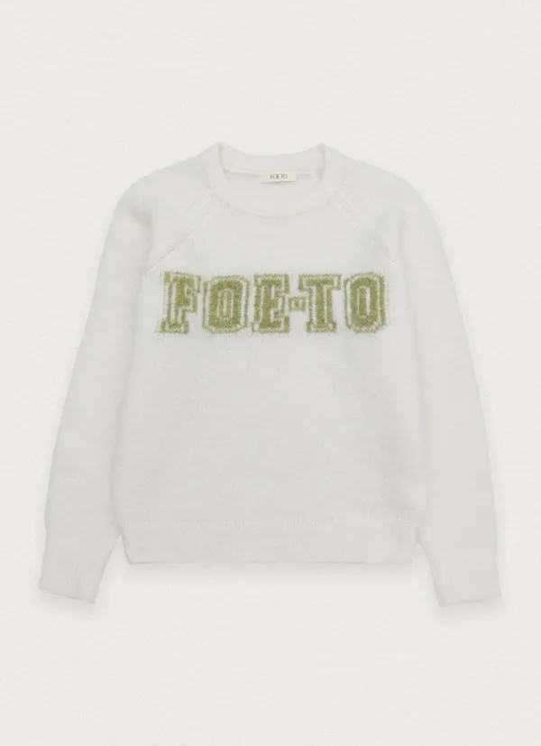 [3rd] FOETO logo alpaca knit - ivory