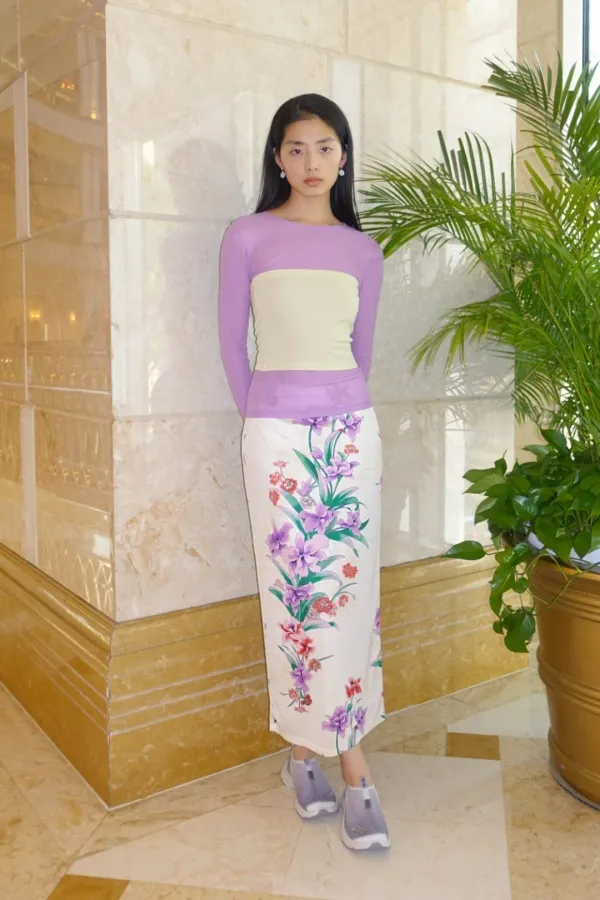 Iris Long Skirt_Violet