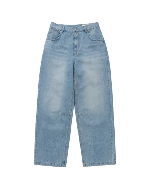 Washed Two Button Denim Pants_Blue