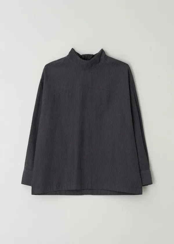 Scarf Neck Blouse(Charcoal)