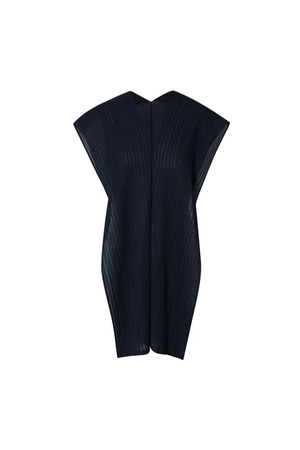 AUBE PLEATS MUFFLER [NAVY]