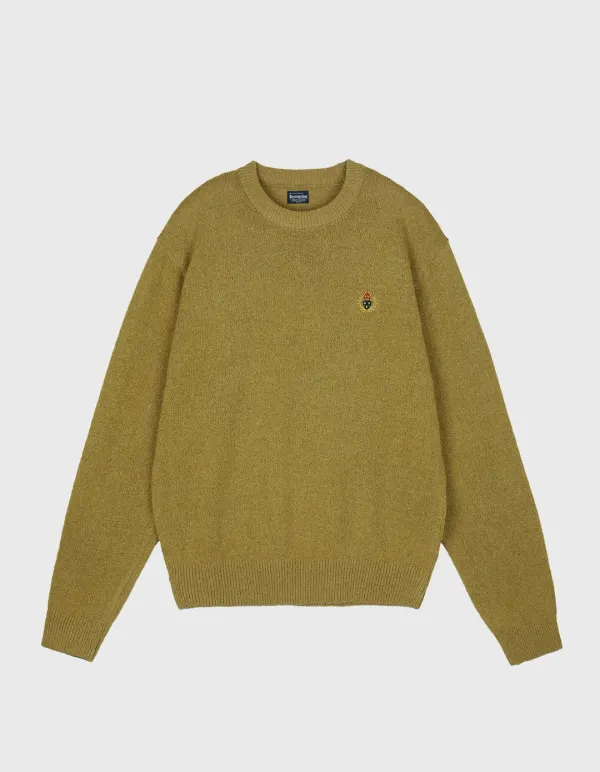 CREST PAPER CREWNECK / Gold Khaki