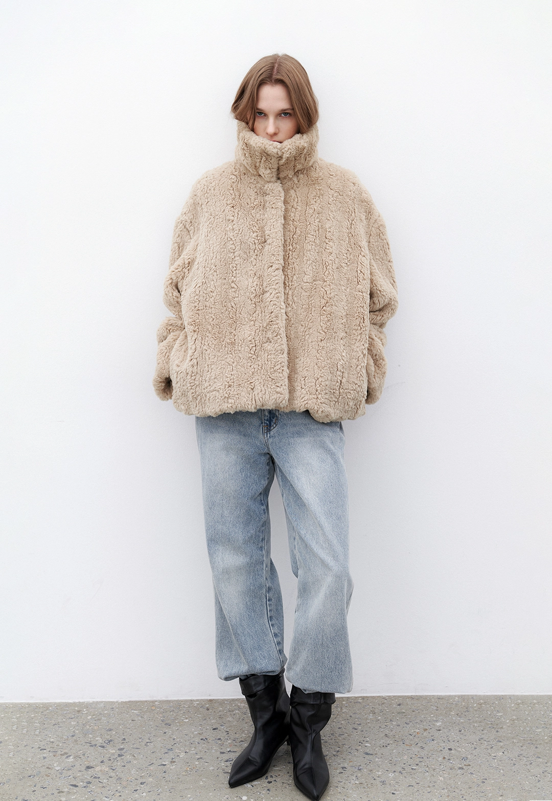아뜰리에 나인 (JK-3051)FLUFFY HAIRY FUR JACKET 상품 이미지 3