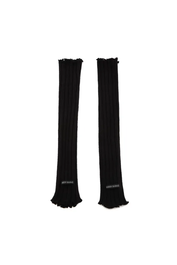 Ribbed Leg Warmer, Black