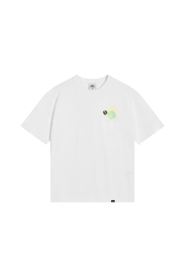 COASTAL EMBROIDERY T-SHIRT-WHITE