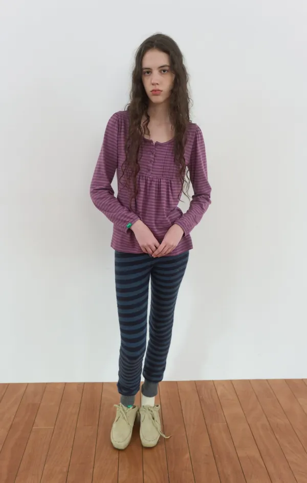 456. Tapered Knit Leggings_Deep Navy
