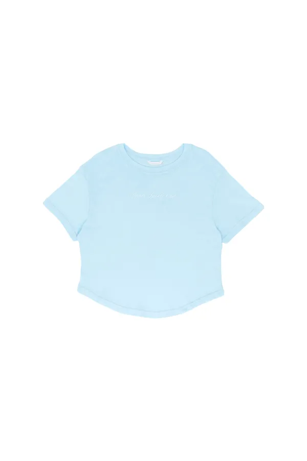 Piv\'vee Curved Hem T-shirt (airy blue)