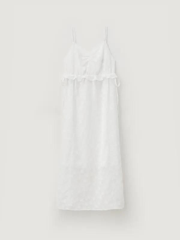 Jacquard bustier dress - White