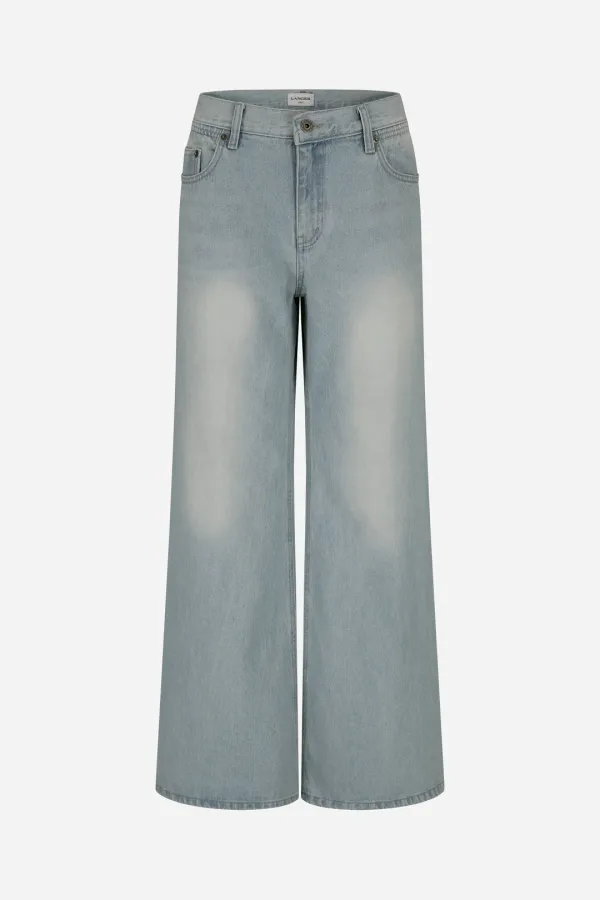 25SS low banding wide denim jeans