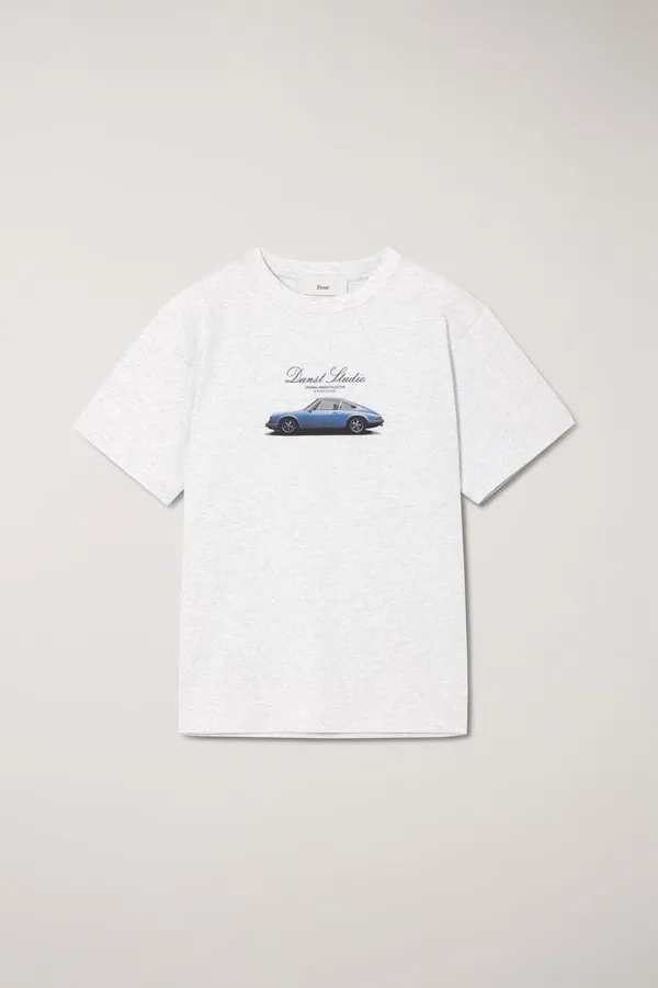 UNISEX SUMMER HOLIDAY CAR T-SHIRT LIGHT MELANGE GREY_UDTS5B143G1