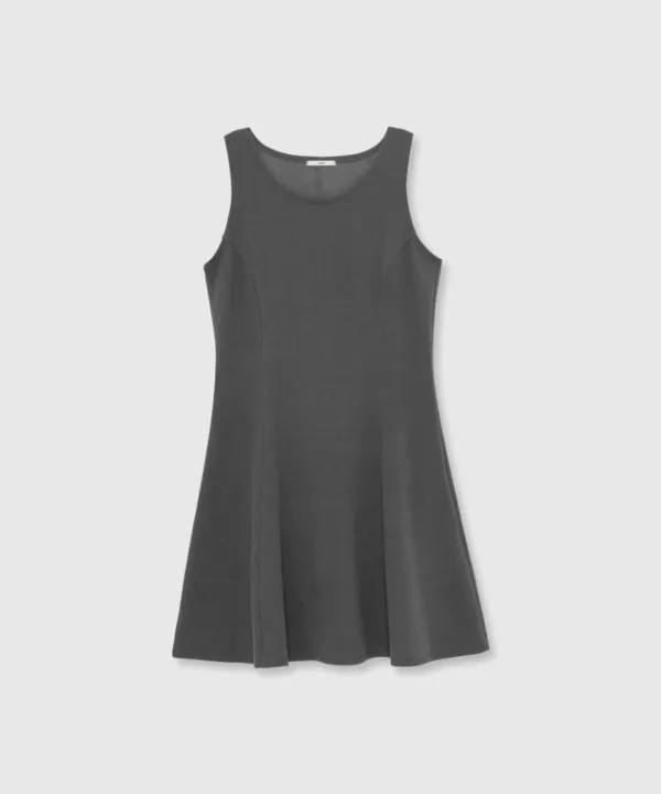 Panel flare dress (Gray)