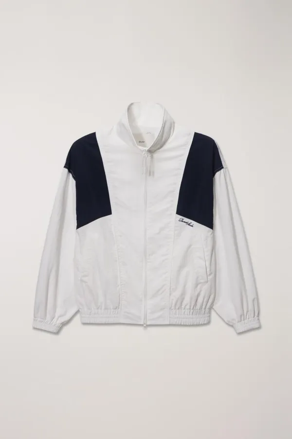 UNISEX BLOCKING WIND BREAKER WHITE NAVY