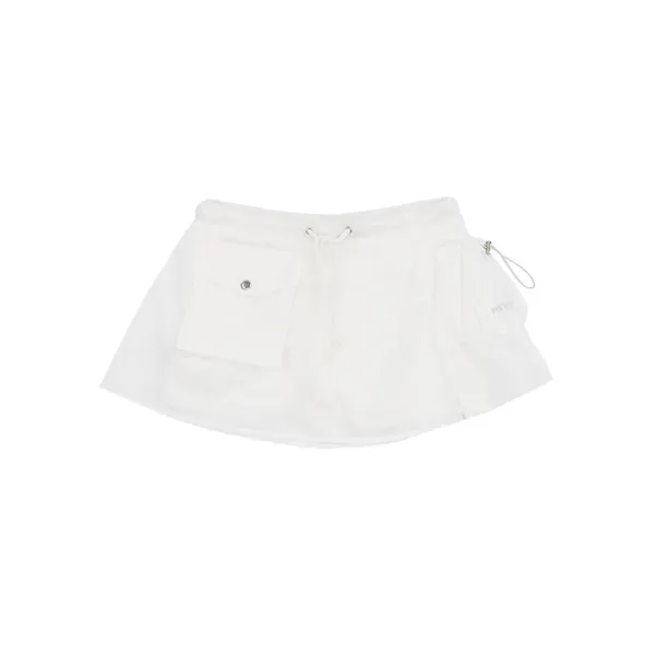 Drawstring Utility Skirt (cloud white)