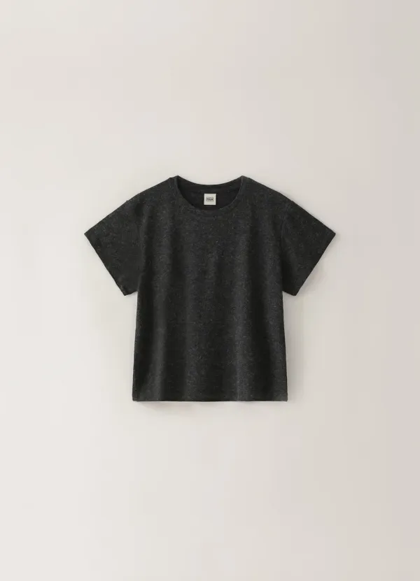6TH / Wool Span Short T-shirt - Charcoal (9월 초 순차배송)