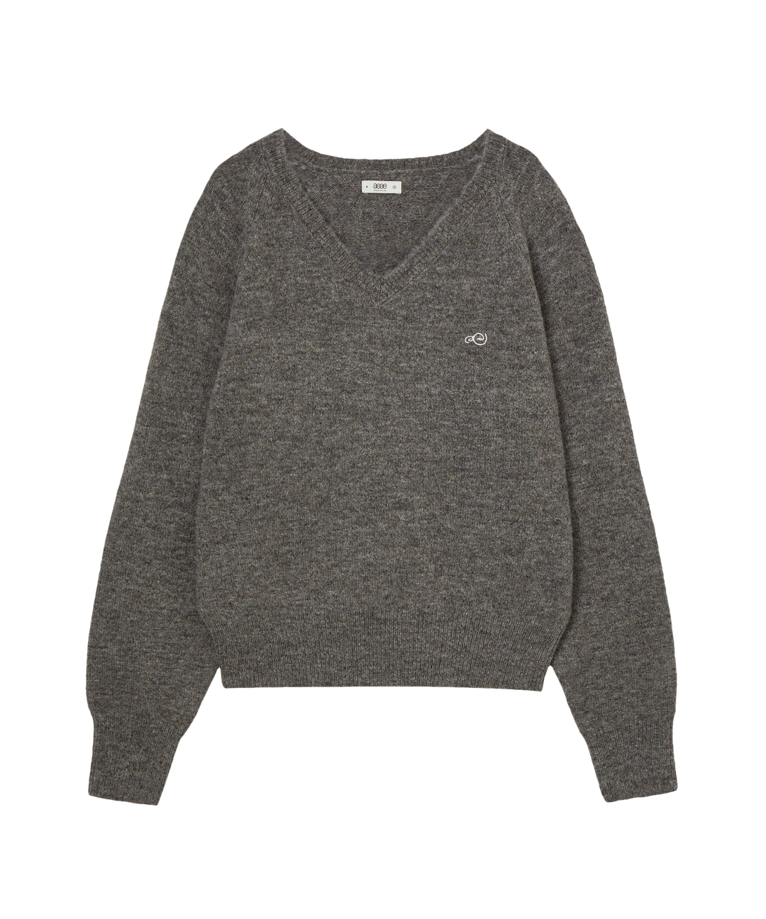 에이이에이이 SYMBOL V NECK KNIT [MELANGE BROWN] 상품 이미지 1