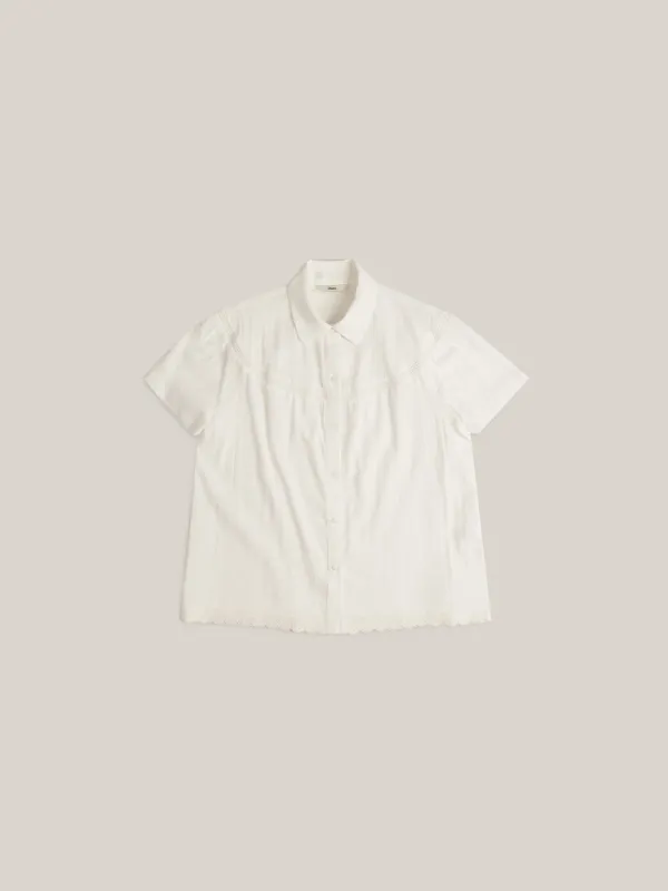 ROUND COLLAR SHIRTS [ WHITE ]