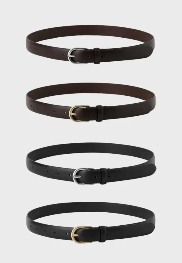 25MM CLASSIC ITALIAN LEATHER BELT - 4COLORS