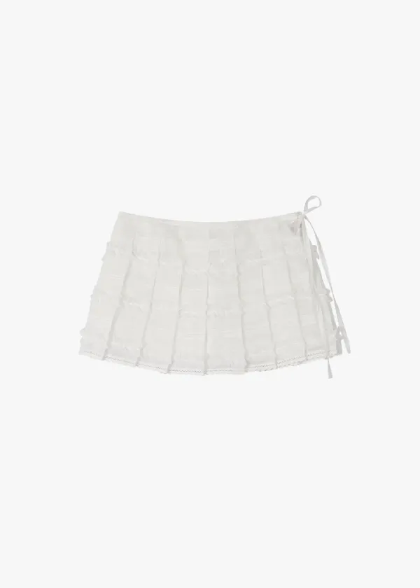 ZENIA LACE SKIRT [WHITE]
