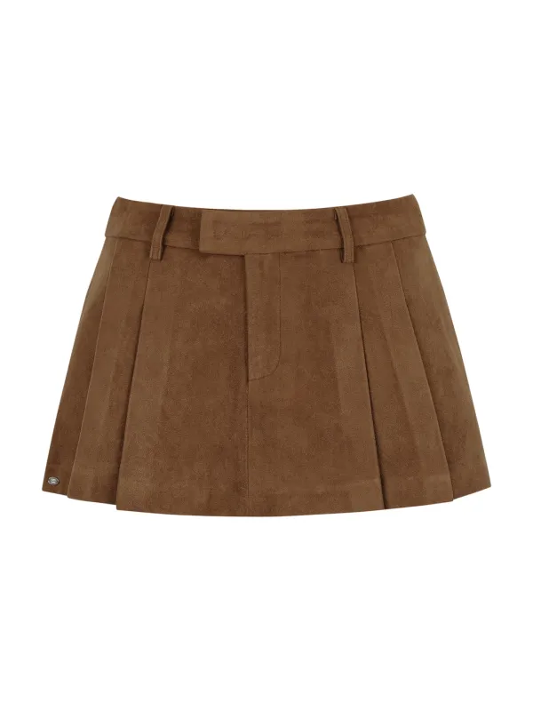 Suede Set-Up Skirt
