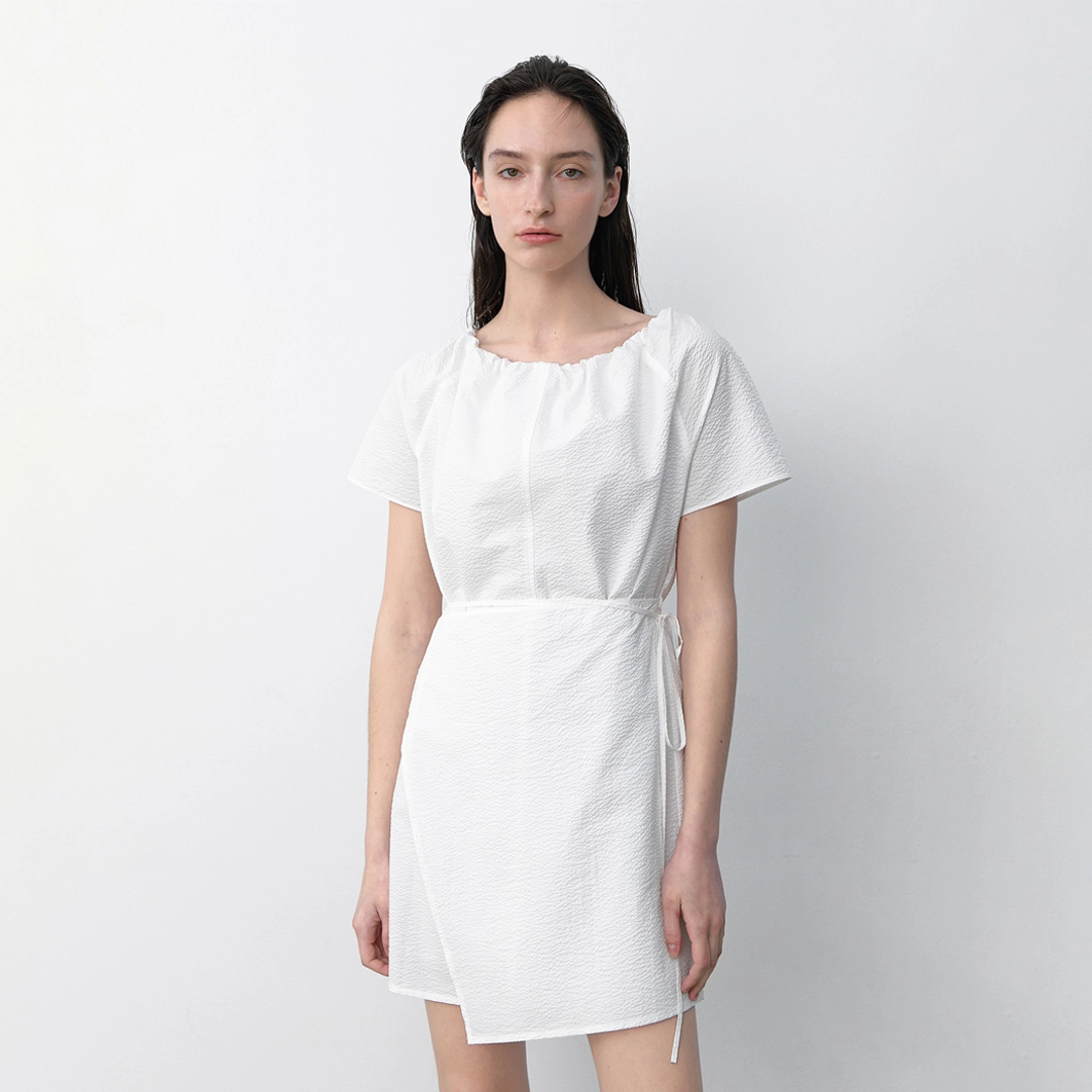 아뜰리에 나인 (OP-6265)EMBO STRAP MIINI WRAP DRESS 상품 이미지 2