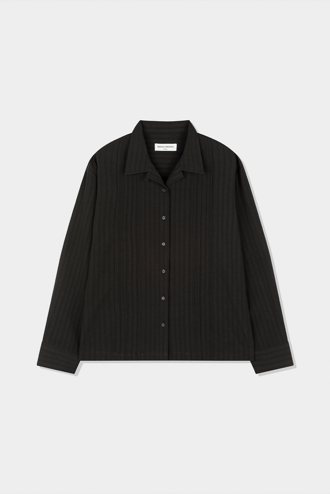 브렌다 브렌든 open pintuck shirts - black 상품 이미지 1