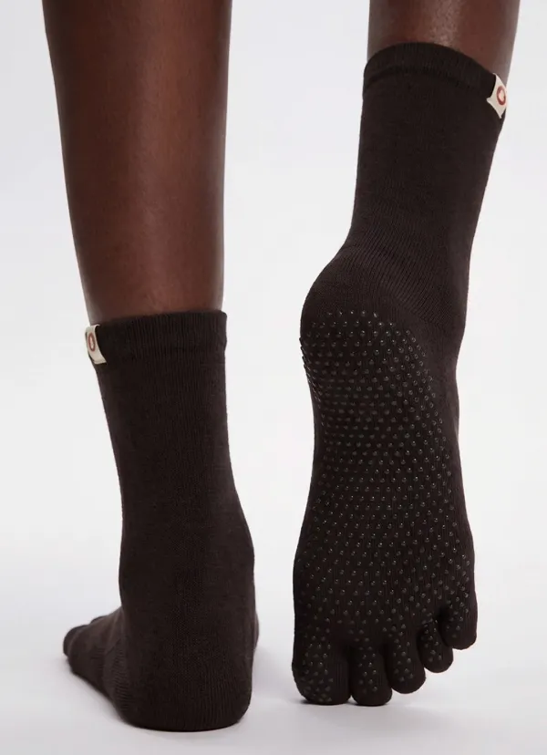 BM middle toe socks (Unisex)_Coffee Bean
