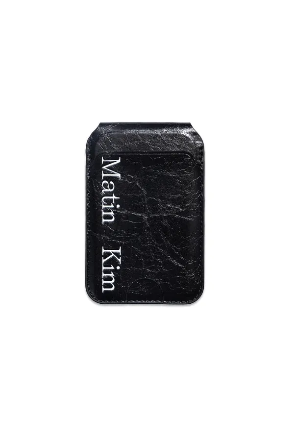 MATIN MAGNETIC FLIP CARD WALLET IN BLACK