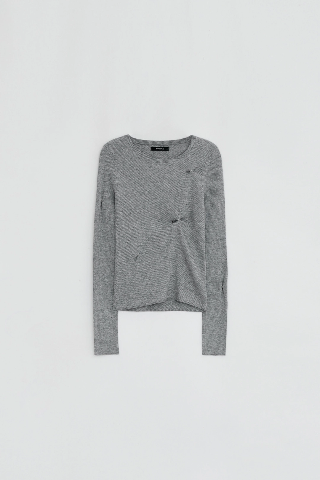 다이애그널 SLIM RIBBED SNAP KNIT 상품 이미지 3