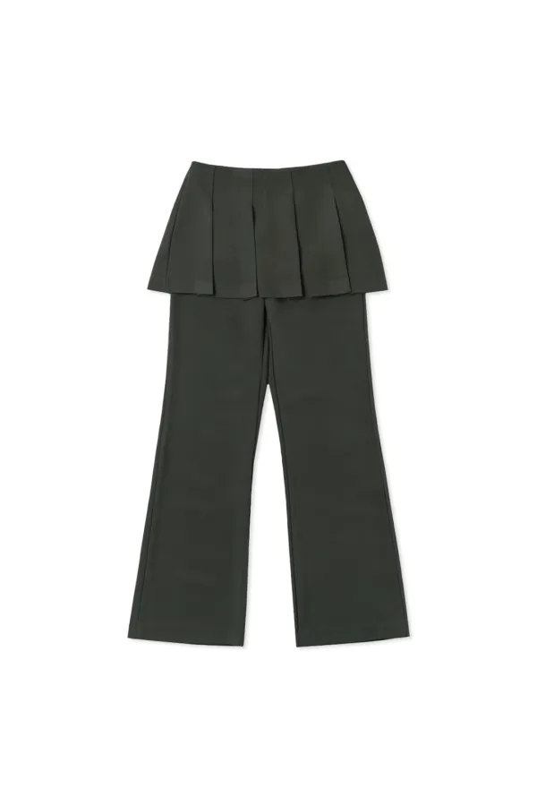Layered skirt pants