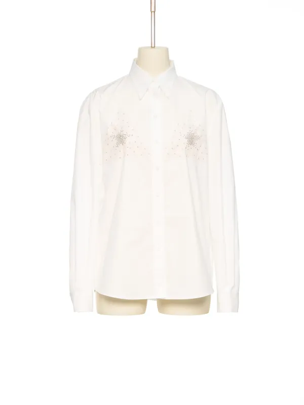 FW25 WHITE BRA CUBIC SHIRT