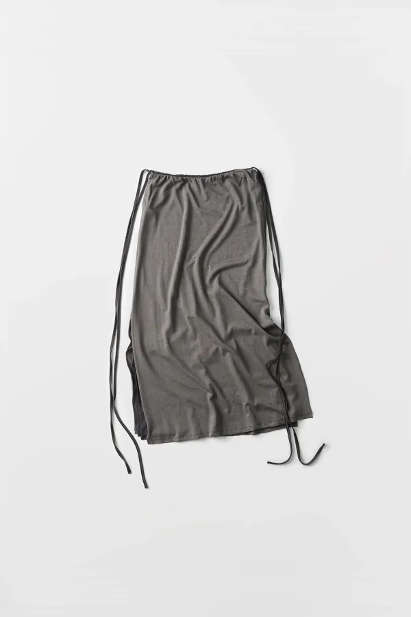 Strap Detail Reversible Color-Block Skirt