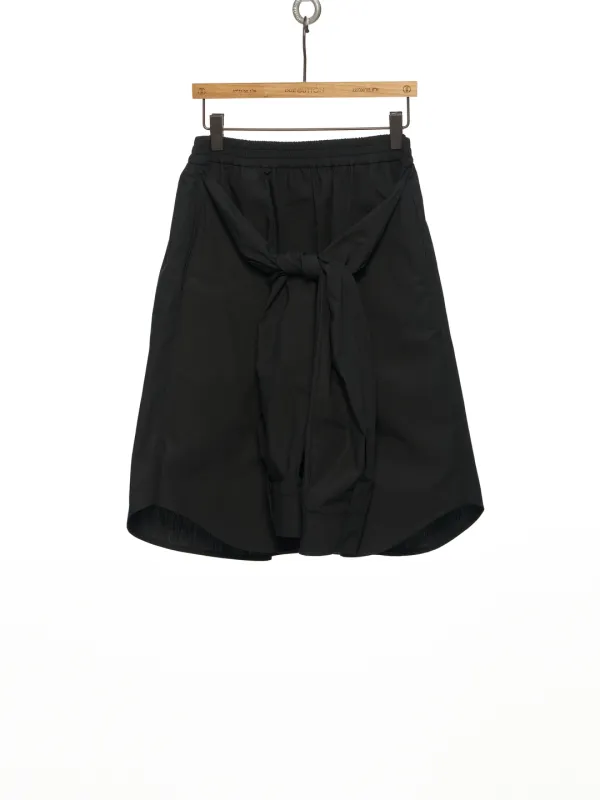 PS26 BLACK SHIRT-WRAPPED SKIRT PANTS