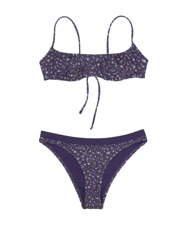 MULTI FLORAL BIKINI PURPLE