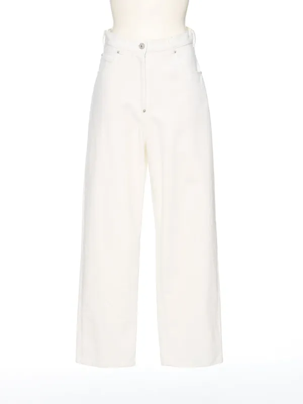SS25 WHITE PANTY CUTOUT JEANS