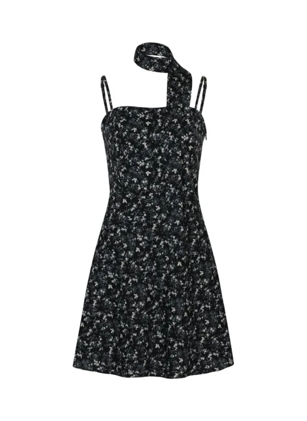 10% Bitter Mini Dress (Scarf Set / Black)