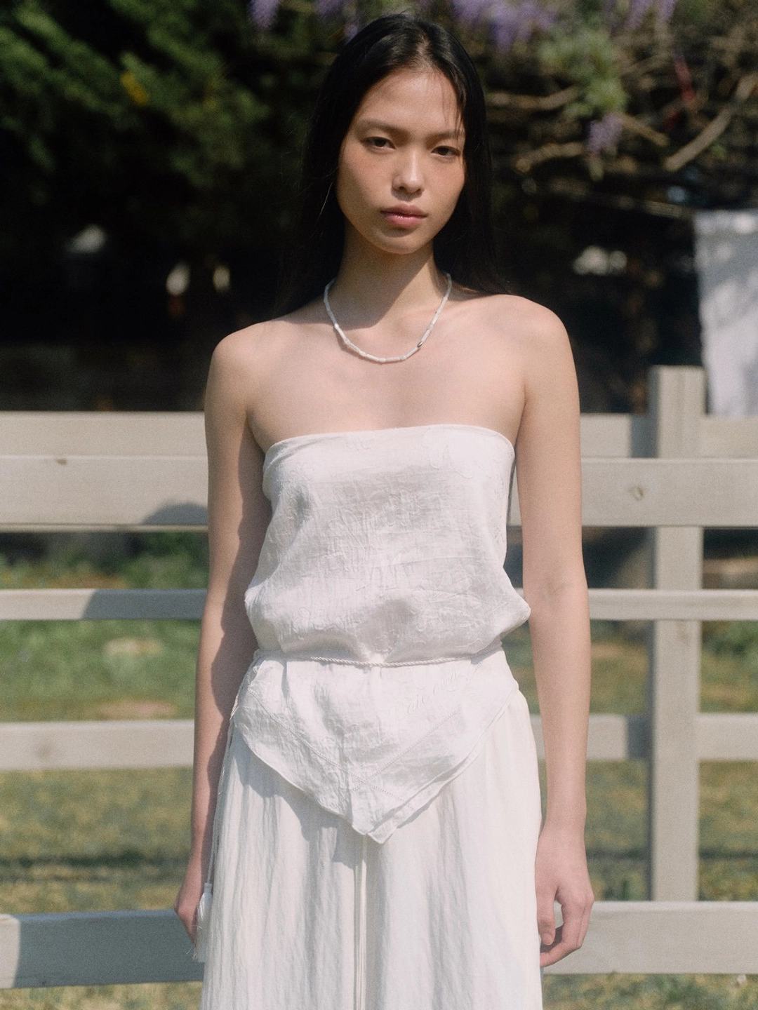 베이오드 Embroidery scarf top 상품 이미지 2